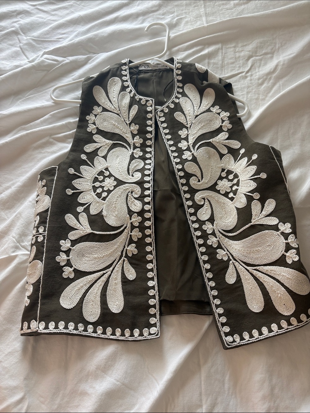 Zara embroidered vest